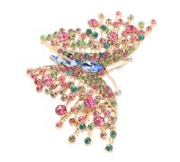 LIGIGWASH Rhinestone Butterfly Brooch Pin Zinc Alloy Colorful Insect Lapel Pin Sparkling Jewelry for Women Party Accessories Fashionable