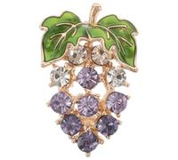 LIGIGWASH Rhinestone Grape Brooch for Women Shawl Pin Brooch Accessories Lapel Pins Jewelry Random Color