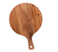 LIGIGWASH Round Wooden Pizza Board Tray Rustic Chopping Serving Plate for Bread Steak Western Dishes Kitchen Use