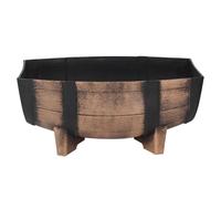 LIGIGWASH Rustic Half Barrel Barrel Planter Pp Legs for Garden