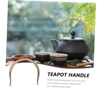 LIGIGWASH Rustic Teapot Handle Replacement Anti-Scald Ceramic Grip with Large Inner Hook and Rope Design Easy Install for Ceramic Kettles Lightweight Accessory for Japanese and Korean Style