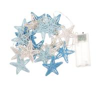LIGIGWASH Sea Star String Lights 2m 20 LEDs Wooden Nautical Lamp String Copper Wire Delicate Light Ornament for Ocean Party Indoor Home Decor
