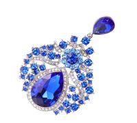 LIGIGWASH Shining Rhinestone Alloy Brooch with Glass Pendant Durable Electroplated Decorative Pin for Clothes Scarves Bags Elegant Lightweight Accessory for Women Wedding and Christmas Pins
