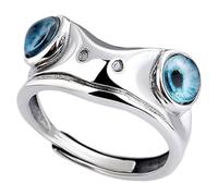 LIGIGWASH Silver Alloy Frog Open Ring for Women and Girls Featuring Fine Craftsmanship and Excellent Decorative Effect, for Presents and Holiday Decoration