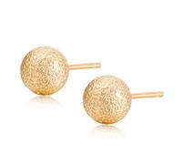 LIGIGWASH Simple Golden Round Bead Ear Studs for Women Fashion Jewelry Lightweight Alloy Earrings Easy to Wear and Secure Friends and Daily Parties