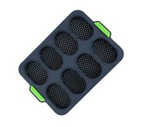 LIGIGWASH Slots French Roll Silicone Baking Mold Non Stick Food Grade Bakeware for Bread Pudding Decorating Grey Flexible Heat Resistant Oven Dishwasher Safe