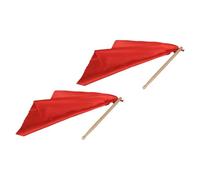 LIGIGWASH Solid Wood Drumsticks Pair with Red Silk Ribbon 37x37cm, 25cm Instrument Percussion Mallets for Waist Drum and Lion Dance Accessories in Traditional Music Performances