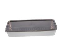 LIGIGWASH Stainless Steel Bacon Storage Container with Lid for Refrigerator Reusable Food Preservation Box for Meat Cheese Seafood Space-saving Fridge Organizer