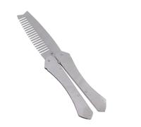 LIGIGWASH Stainless Steel Beard Comb for Men Anti-static Feature and Unique Design, Sturdy and Skin-friendly Beard Styling Tool Suitable for Barber Salon and Travel