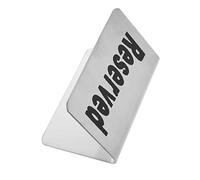 LIGIGWASH Stainless Steel Reserved Sign Double Sided Table Marker for Restaurants and Parties Unbreakable Party Reserved Card Banquet Accessory