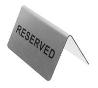 LIGIGWASH Stainless Steel Reserved Table Sign Lightweight Reserved Seat Marker for Weddings Restaurants Cafes Bars with Font and Stackable Design