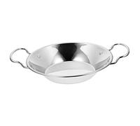 LIGIGWASH Stainless Steel Thickened Dry Wok Pan Double Handle Cooking Pot for Use Rapid Heating Easy Clean Energy Saving Cookware for Hot Pot and Stir Fry