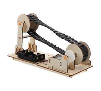 LIGIGWASH Stem Science for DIY Wooden Gear Belt Model Building Kit Physics Experiment Educational Assembly for Elementary Students Safe Materials