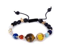 LIGIGWASH Stone Beaded Bangle Universe the Nine Planets Star Bracelet