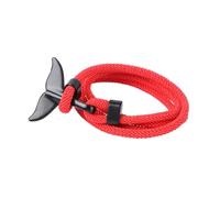 LIGIGWASH Stylish Anchor Couple Bracelet with Whale Tail Bangle Handmade Red Cord Wristband for Men and Women Unique Nautical Jewelry Gift for Travel and Daily Wear