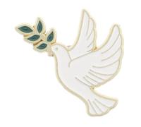 LIGIGWASH Stylish Peace Dove Brooch Pin with Olive Branch Animal Lapel Pin for Women Men Elegant Metal Badge for Sweaters Jackets Bags Symbol of Peace and Freedom Gift Accessory