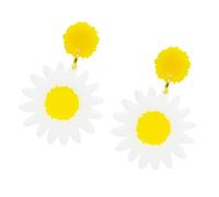 LIGIGWASH Sunflower Ear Ornament Fashion Ear Decors Yellow Acrylic Lightweight Drop Earrings for Women Party Wedding Daily Wear Comfortable Jewelry