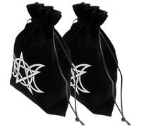 LIGIGWASH Tarot Bag tarot storage pouch 2pcs Black Lint Material for Tarot Cards and Small Items Simple Beautiful for Travel and Everyday Use
