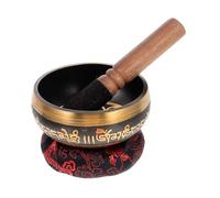 LIGIGWASH Tibetan Singing Bowl Set Meditation Tool for Yoga Includes Bowl Random Color Cushion and Mallet for Sound Therapy and Relaxation Random Color