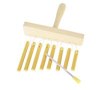 LIGIGWASH Tone Aluminum Tube Percussion Chime for Solid Windchime Instrument with Handle Music Teaching Aid for S Classroom and Group Activities Educational Musical in Gold