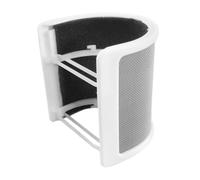 LIGIGWASH U Shaped Handheld Microphone Windscreen Pop Filter Shield with Sponge Noise Reduction for Recording and Podcasting Compatible with Condenser Mics White