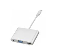 LIGIGWASH USB 3.1 Type-c to Vga Adapter 2 in 1 with Data Transfer Rate 10gbps, Ultra-thin Design, Aluminium Alloy Material, Compatible for Professional Use and Laptop Display