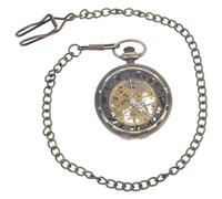 LIGIGWASH Vintage Hollow-Out Manual Mechanical Pocket Watch Bronze Alloy Retro Wheel Design Fashionable Timepiece for Men and Women Practical Pendant Accessory Random Color