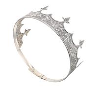LIGIGWASH Vintage Mens King Crown Iron Costume Accessory Durable Metal Royal Tiaras for Wedding Birthday Prom Party Festival Supplies