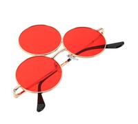 LIGIGWASH Vintage Sunglasses with Three Connected Circles Style Eyewear for Men and Women for Party Cosplay Stage Performance and Creative Costume Accessories