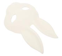 LIGIGWASH White Bunny Mask for DIY Cosplay Comfortable White Craft Mask with Half Face Design Rabbit Costume Accessory for Adults Halloween Masquerade Christmas Party Dress Up