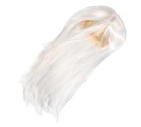 LIGIGWASH White Long Straight Male Wig High Temperature Silk Cosplay Hair for Hanfu Costume Traditional Ancient Character Dress Up
