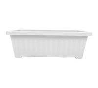 LIGIGWASH Window Sill Planter Box Beige Rectangular Plastic with Multiple Drainage Holes and Water Collection Tray Herb Garden Planter for Vegetables and Mature Plants on Porch