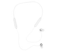 LIGIGWASH Wireless Magnetic Earphone Neckband Stereo Earpiece with Dual Handle for Running Lightweight Design Comfortable Silicone Ear Hanging Playtime White