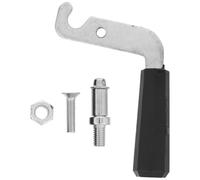 LIGIGWASH Wood Burning Stove Handle Replacement Stove Accessories Handle L-Shaped Heat Resistant Iron and Plastic with Ergonomic Design for Home Heating in Winter