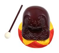 LIGIGWASH Wooden Buddhist Percussion Instrument with Stick for Meditation and Religious Use Clear Sound Music Teaching Aid for Childrens Cognitive Development and Temple Practice