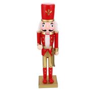 LIGIGWASH Wooden Christmas Nutcracker Figurine Tall Holiday Tabletop Decor with Intricate Detailing Sturdy Nutcracker Soldier for Mantel Fireplace and Festive Home Accent