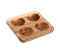 LIGIGWASH Wooden Egg Holder Tray Slot Design for Kitchen Countertop Refrigerator Storage Stylish Acacia Wood Egg Display for Versatile Home Use Break Resistant Elegant Decor