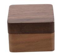 LIGIGWASH Wooden Guitar Pick Holder Box Square Shape Rounded Surface Environmental Protection Music Instrument Accessory Storage Case for Bass Acoustic Guitar