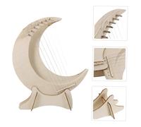 LIGIGWASH Wooden Lyre Harp String Moon Shape Portable Musical Instrument for Beginners Easy Play Lyre Harp
