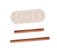 LIGIGWASH Wooden Rolling Pin for Baking and Cooking Includes and Rolling Pins with Steamer Cloths Non Stick Kitchen Tools for Pastry Dough Dumplings and Steamed Buns for Home and