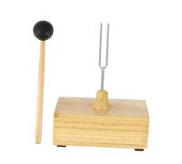 LIGIGWASH Wooden Tuning Fork with Rubber Mallet and Resonance Speaker Box Physics Teaching Prop for Acoustic Experiments Student and Teacher Educational Tool