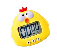 LIGIGWASH Yellow Cartoon Chick Electronic Kitchen Timer with Loud Alarm Magnetic Countdown Clock for Cooking Baking Student Learning and Classroom Activities Simple to Use and