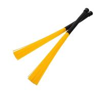 LIGIGWASH Yellow Nylon Wave Drum Brushes for Jazz and Percussion Acoustic Drum Brush Sticks with Compact Travel Friendly Design for Folk Rock Band Drummers and Beginners