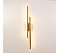 LIGKIN Modern Indoor LED Wall Light, 16W Sconces Rectangular Gold, 4500K Natural Light Mounted Simple Long Aluminium Fixture, 65CM for Bedroom Living Room Corridor Stairs