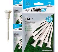 LIGNUM 50x More Durable Microwood Golf Tees 2 3/4 Inch - 72mm / Adjustable Golf Tee/Innovative Wood Fibre and Natural Adhesives/Golf Tee, Golf Tees 2 3/4, Tees Golf, Golf Ball Tees/Star, 3 Pack