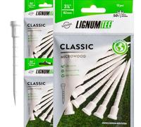 LIGNUM 50x More Durable Microwood Golf Tees 3 1/8 Inch - 82mm / Adjustable Golf Tee/Innovative Wood Fibre and Natural Adhesives/Golf Tee, Golf Tees 3 1/8, Tees Golf, Golf Ball Tees / 36 Pieces