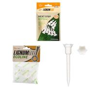 LIGNUM Golf Tee Bundle Pack - 32mm NXT Step Ecoline 12pk - 38mm Ecoline 16pk - 72mm Ecoline Star 12pk - White Golf Tees