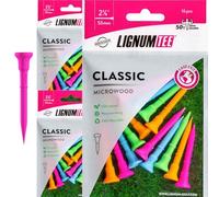 LIGNUM Perfect for Hybrids and Irons 50x More Durable Microwood Short Golf Tees 2 1/8 Inch - 53mm / Innovative Wood Fibre/Short Tees, 2.125 Inch Golf Tees, Golf Tee Small, Golf Tees / 48 Pieces