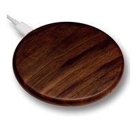 Lignum Technology.com Wooden Fast Wireless Smart Phone Charger | Real Wood Qi Charging Pad - compatible with iPhone 13/12/11/X/8, Samsung Galaxy S21/Z/Note/S20, AirPods, Sonos Roam & more (Walnut)