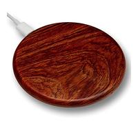 Lignum Technology.com Wooden Fast Wireless Smart Phone Charger | Real Wood Qi Charging Pad - compatible with iPhone 13/12/11/X/8, Samsung Galaxy S21/Z/Note/S20, AirPods, Sonos Roam & more (Rose)